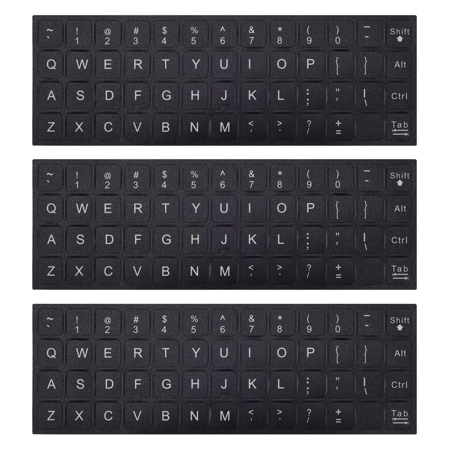 Multilingual Frosted PVC Keyboard Stickers – English, Spanish, Italian & Korean Language Keyboard Decals for Laptop & Desktop PC