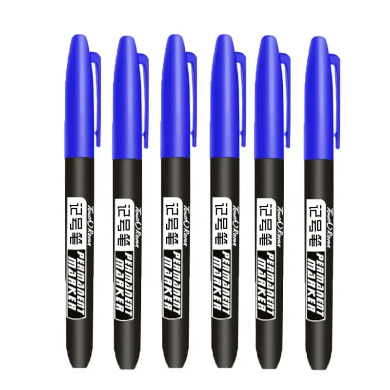 Permanent Marker Pen Drawing Markers Black Blue Red Waterproof Ink Sketch Pens Stationery Art School Supplies For Glass Metal