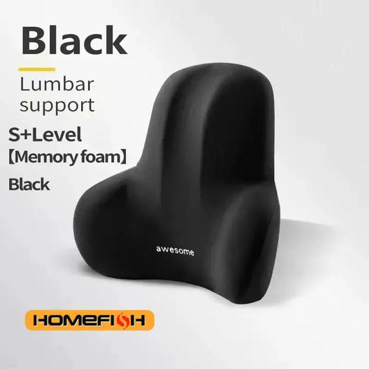 Memory Foam Lumbar Back Cushion – Ergonomic Pain Relief Pillow for Car, Office, Gaming Chairs & Postpartum Waist Support