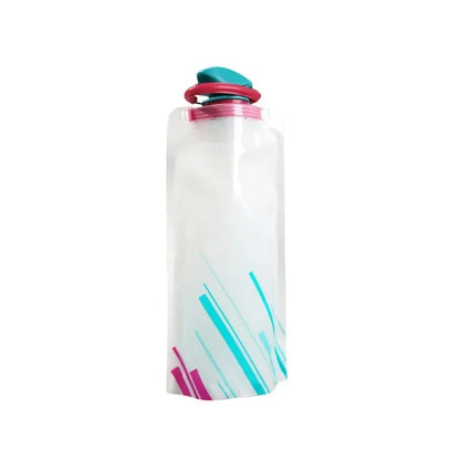 700ml Folding Soft Water Bottle – Ultralight Reusable Bag with Handle & Hook for Hiking & Travel