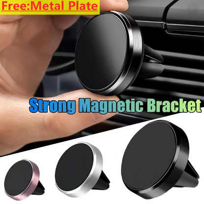 Magnetic car phone stand ventilation port installation is suitable for smartphones such as iPhone, Xiaomi, Samsung and LG