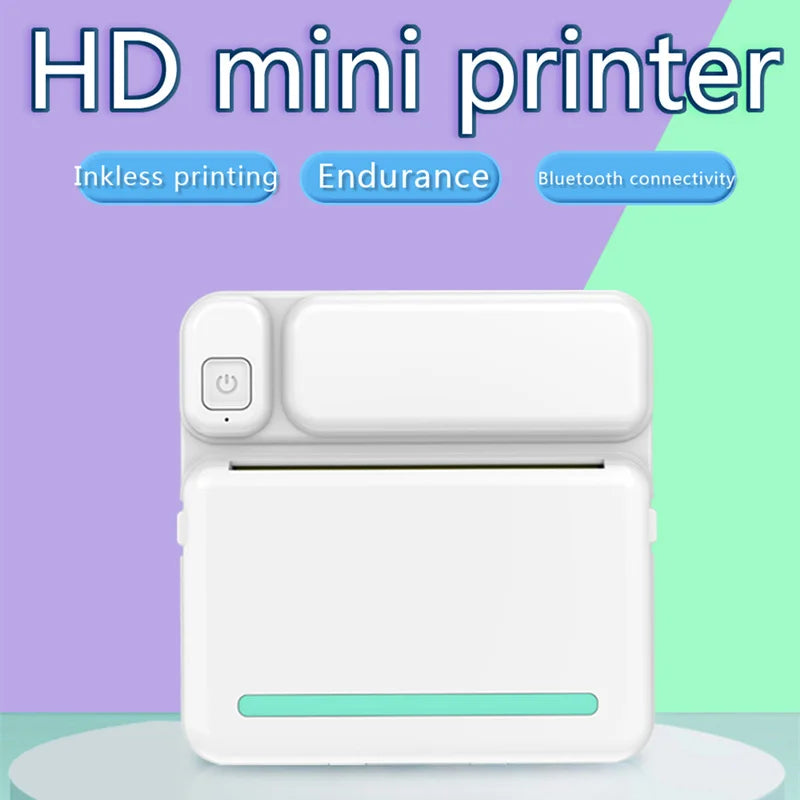 C19 MINI Portable Thermal Printer – Wireless Bluetooth Photo & Label Printer for Android & iOS, 58mm Printing