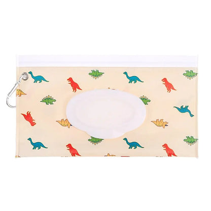 حقيبة مناديل مبللة من مادة EVA - حقيبة محمولة لمناديل الأطفال المبللة مع غطاء قلاب وحافظة بحزام كبس