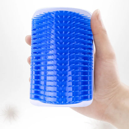 Wall Corner Cat Scratcher Brush – Self Grooming Pet Comb & Massager