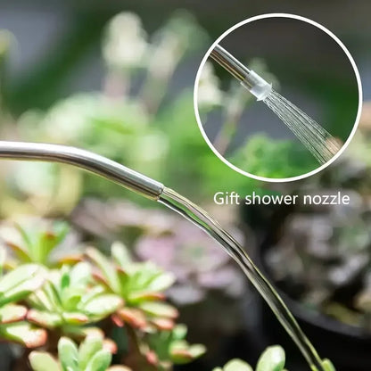 1L Long Spout Watering Can with Gardening Shovel Set Garden Irrigation Spraying Pot for Indoor Outdoor Plants Flower OfficL