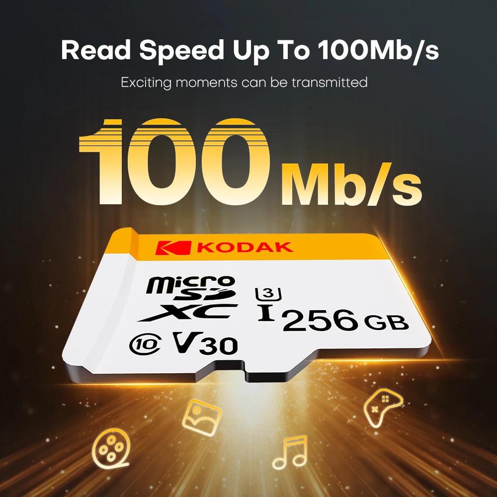 Kodak Original Micro SD Memory Card – 32GB, 64GB, 128GB, 256GB SD/TF Flash Memory Card for Mobile Phones, Cameras & Devices