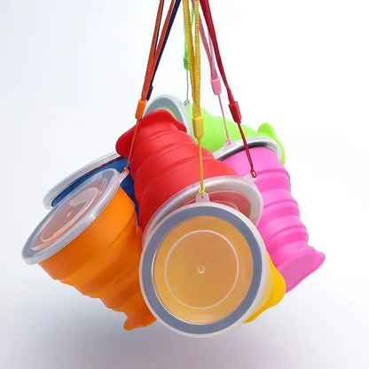 Folding Silicone Travel Cup – 200ml BPA-Free Collapsible Water Cup for Outdoor Coffee, Camping, and Kitchen Use