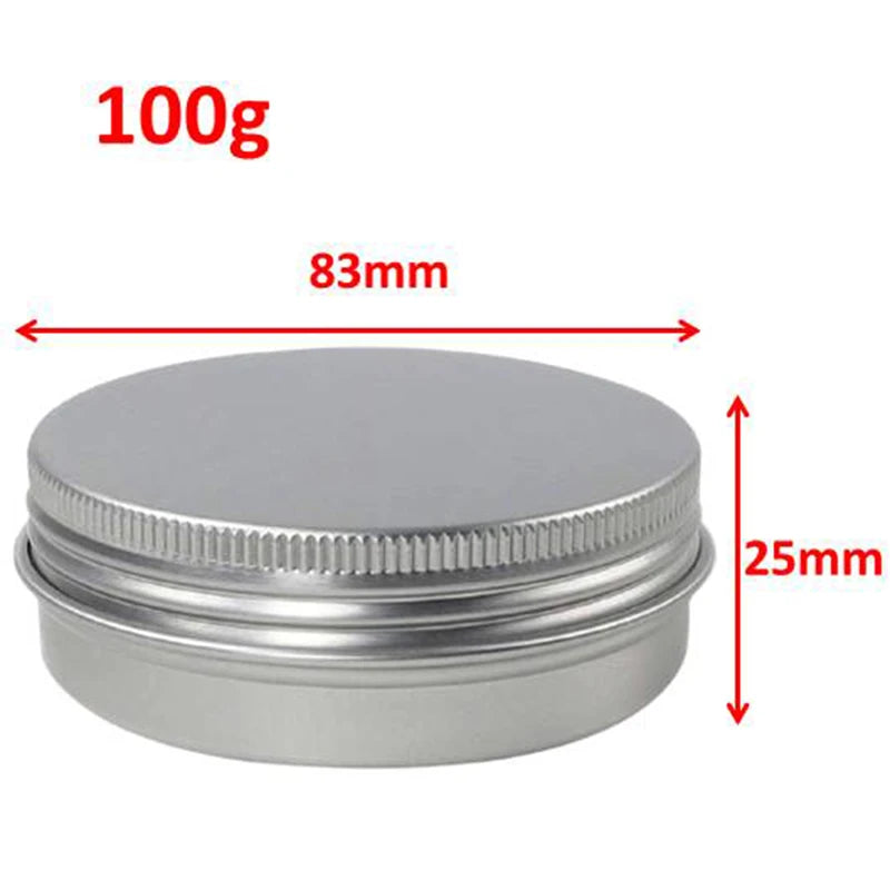 10-Pack Silver Aluminum Screw-Top Tins – Round Containers for Candles, Spices, Gifts