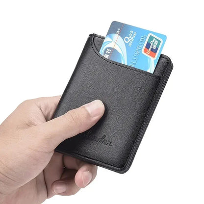 Men’s Vertical Multi-Card Wallet – Compact Driver’s License and Student Card Holder