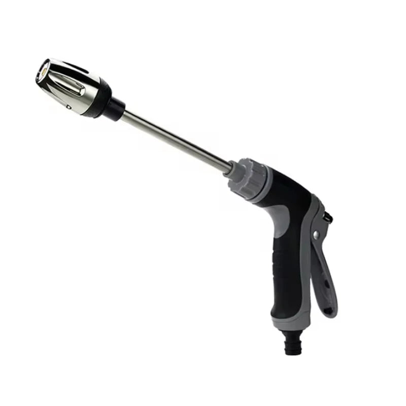1pc High Pressure Car Wash Water Gun Household Car Wash Tools Metal Extension Rod Rubber Coating Hand Garden Irrigation