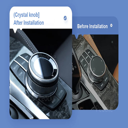 Crystal Multimedia Knob for BMW F33 F20 G20 G12 G30 F30 F11 Car Multimedia Buttons Cover G26 G29 F10 F06 F22 F36 Auto Accessory