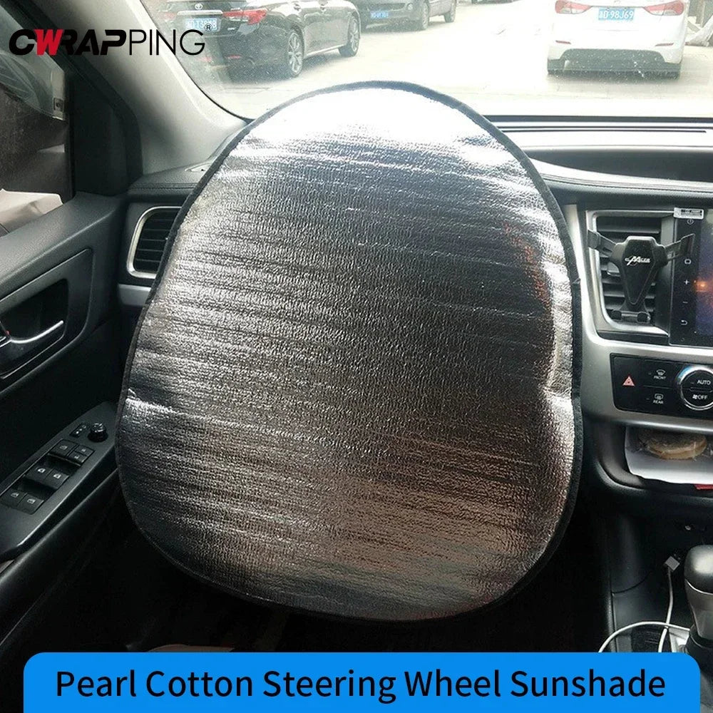 Double-Layer Car Steering Wheel Sunshade – Heat Insulation & Interior Protection