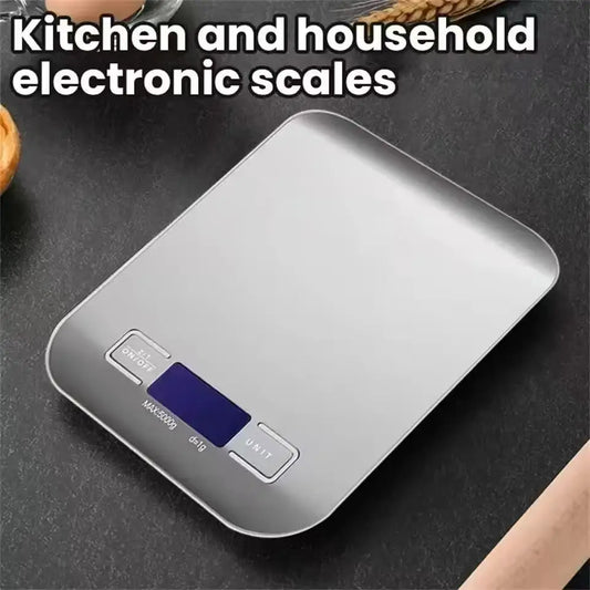 High-Precision 10kg Electronic Kitchen Scale – Digital Baking Food Scale with 1g Accuracy & Stainless Steel Panel