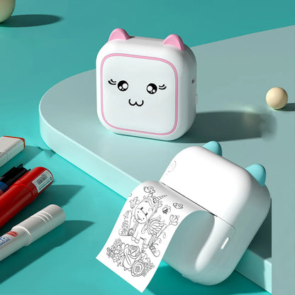 Portable Mini Thermal Photo Printer – Rechargeable Bluetooth Label Printer for Text, Photos & Symbols