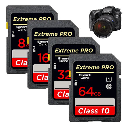 High-Speed Class 10 SD Card – 8GB, 16GB, 32GB, 64GB, 128GB, 256GB Memory Card for Cameras & DSLR Devices