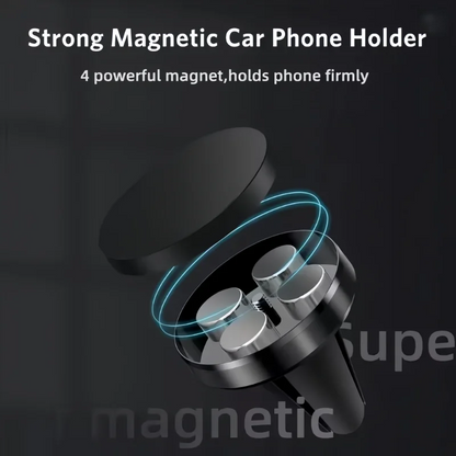 Magnetic car phone stand ventilation port installation is suitable for smartphones such as iPhone, Xiaomi, Samsung and LG