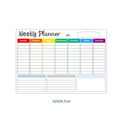 Magnetic Monthly Weekly Planner Dry Erase Whiteboard – Reusable Blackboard Fridge Sticker for Scheduling & Notes