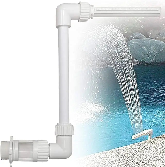 Swimming Pool Waterfall Fountain Kit PVC Feature Water Spay Pools Spa Decorations Easy Install Swimming Pool Accessories