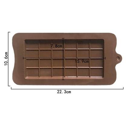 Chocolate Silicone Mold Long Square Plaid Silicone Mold Cake Decorative Mold Chocolate Block Insert Waffle Silicone Mold
