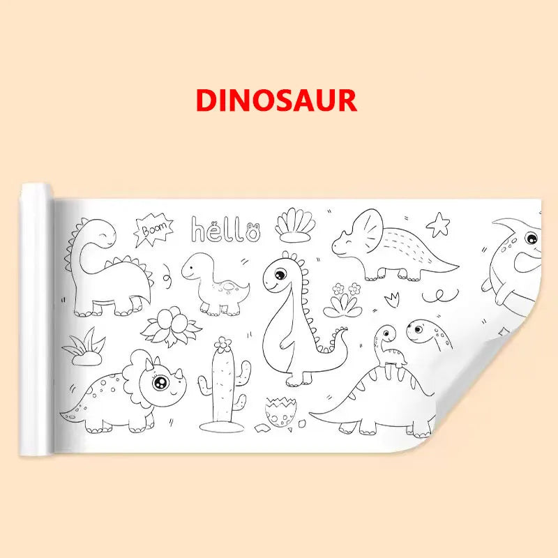 Children’s Drawing Roll – DIY Sticky Color Filling Paper for Kids’ Early Educational Painting & Drawing