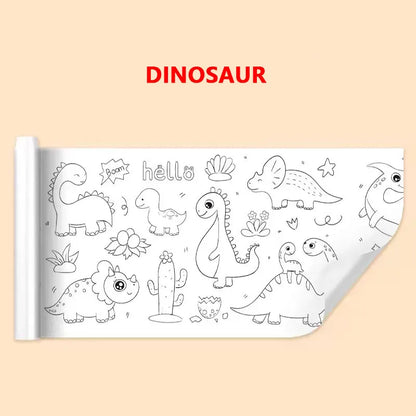 Children’s Drawing Roll – DIY Sticky Color Filling Paper for Kids’ Early Educational Painting & Drawing