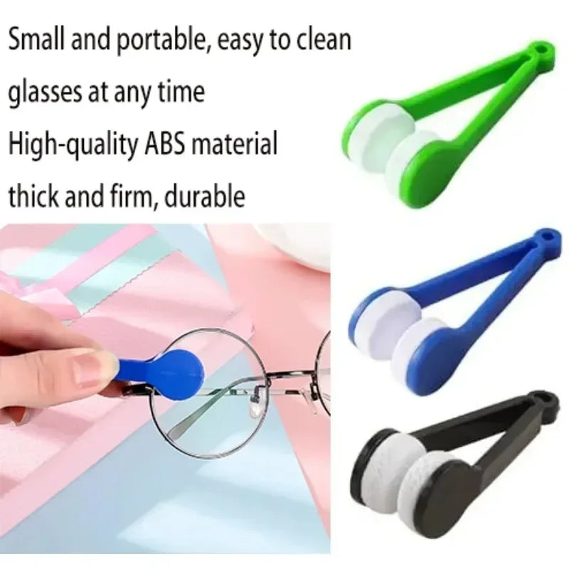 فرشاة تنظيف النظارات المصنوعة من الألياف الدقيقة - منظف عدسات محمول للنظارات والنظارات الشمسية والاستخدام أثناء السفر