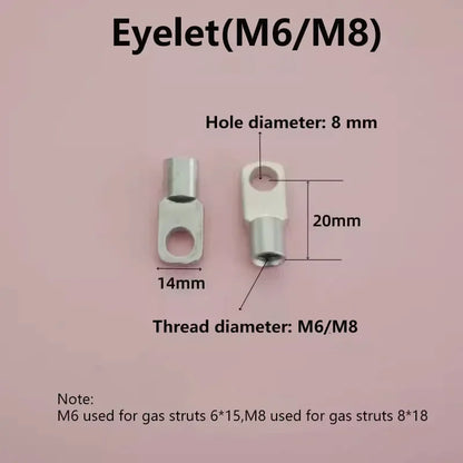 1PC 500N/113LB 150-600mm Gas Struts with Steel Eyes Ends Shock Absorbers Gas Spring Lift Supports Outdoor Bench RV Bed Platform