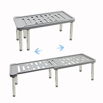 1Pc Retractable Shelf Multifunction Storage Rack – Household Organizer for Kitchen Seasoning Bottles & More