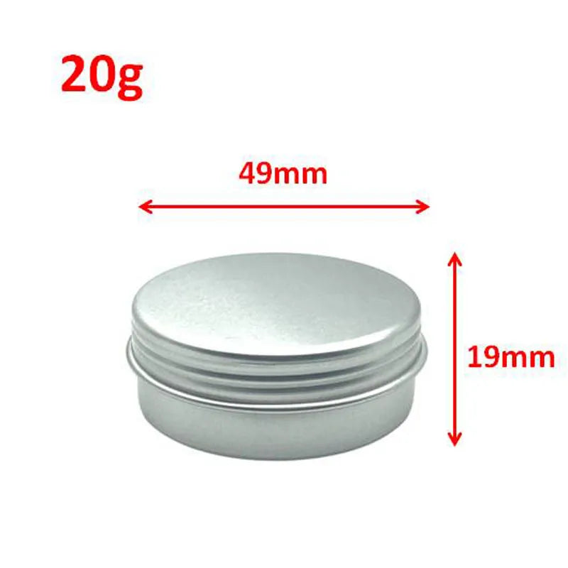 10-Pack Silver Aluminum Screw-Top Tins – Round Containers for Candles, Spices, Gifts