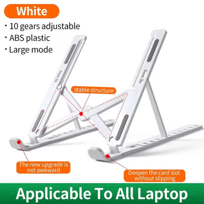 حامل شاشة كمبيوتر محمول قابل للطي، حامل كمبيوتر محمول قابل للتعديل، مناسب لملحقات قاعدة توصيل الأجهزة اللوحية صغيرة الحجم