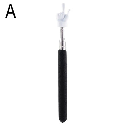 Retractable Teacher Pointer Finger Design StainlessSteel Telescopic School Teaching Pointer Stick Teacher Supplies for Classroom