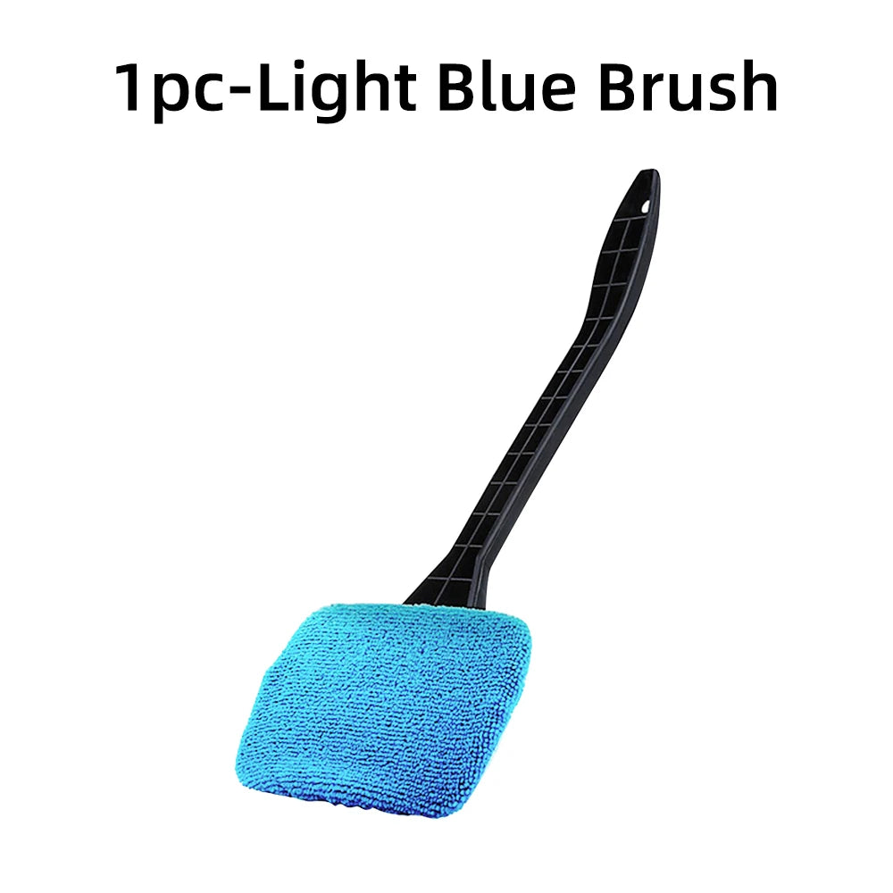 Car Window Cleaner Brush Kit with Microfiber Windshield Wiper – Auto Interior Glass Cleaning Tool