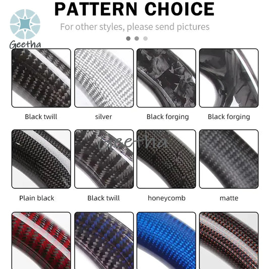 For M3 Steering Wheel M Performance Carbon Fiber Genuine Leather Automotive Sports Steering Wheel