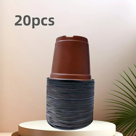 عبوة من 50 وعاء زراعة على الطراز الأمريكي - حاويات متعددة الاستخدامات للشتلات الداخلية والخارجية، متينة وزخرفية 