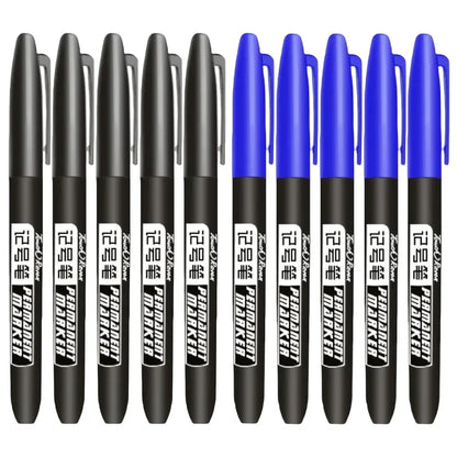 6 PCS Permanent Marker Pen Manga Drawing Markers Black Blue Red Waterproof Ink Sketch Pens Stationery Art School Supplies