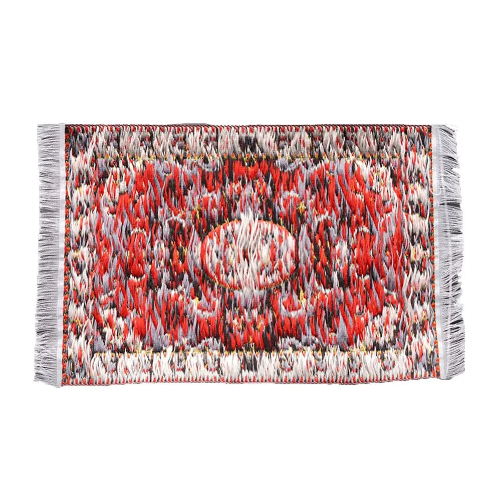 سجادة بيت الدمى على الطراز التركي بمقياس 1:12 - سجادة منسوجة مصغرة لإكسسوارات الدمى وديكور المنزل المصغر