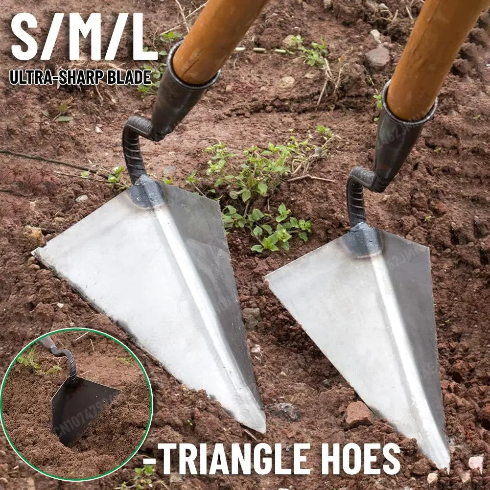 Small Tip Triangle Hoe – Manual Plow for Farming, Soil Loosening & Garden Weeding