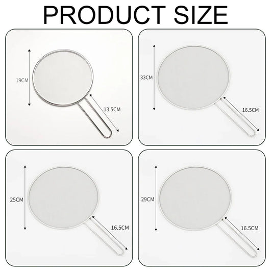 Stainless Steel Cooking Splash Guard – Reusable Splatter Screen for Frying & Sautéing