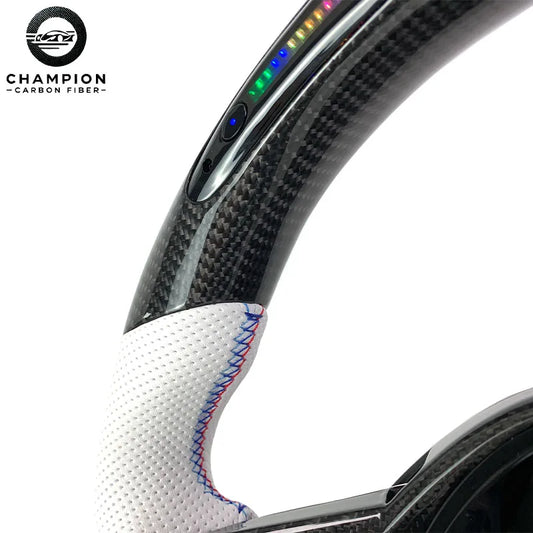 For BMW G80 G81 G30 G32 G34 G36 G20 G22 G23 G26 Racing Sport LED Display Carbon Fiber Steering Wheel Automotive Parts