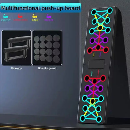 مجموعة ألواح تمارين الضغط المحمولة – قضبان تمارين ضغط متعددة الوظائف قابلة للطي لتمارين الصدر والذراعين والظهر