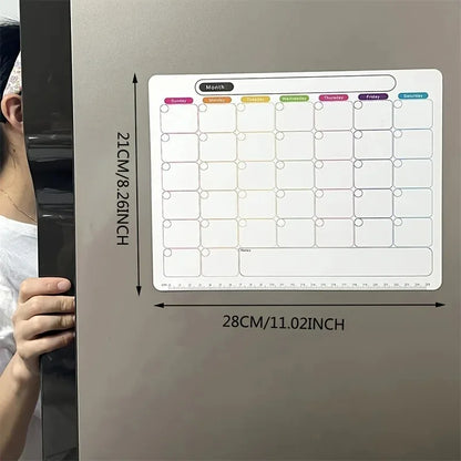 Magnetic Calendar Planner – Monthly & Weekly Refrigerator Magnet Board for Notes & Reminders