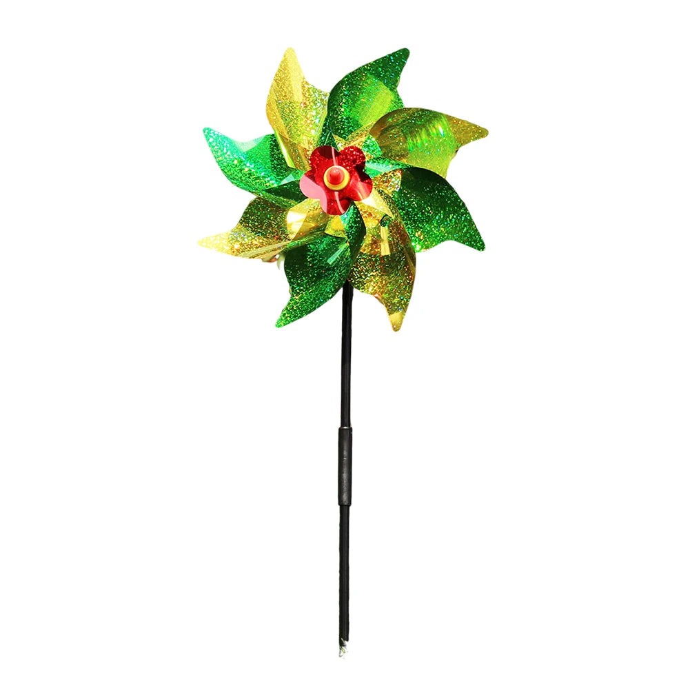 طاحونة هوائية طاردة للطيور، عاكسة ولامعة، على شكل فزاعة، لتزيين الحديقة والفناء، تُبعد الطيور عن الأطفال. 