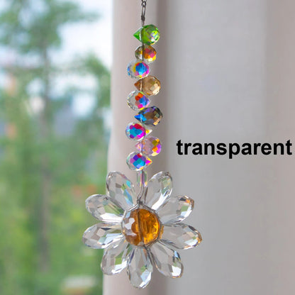 Daisy K9 Crystal Sun Catcher  Window Decors Rainbow Maker Indoor Suncatcher Courtyard Garden Decoration Home Xmas Ornament