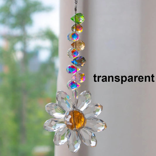 Daisy K9 Crystal Sun Catcher  Window Decors Rainbow Maker Indoor Suncatcher Courtyard Garden Decoration Home Xmas Ornament