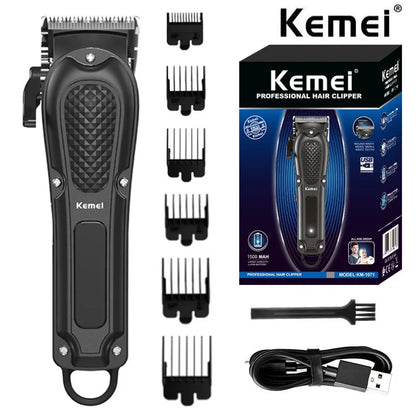 Cordless Electric Hair Clipper – Adjustable Barber Trimmer with Ceramic Blades & USB Fast Charging
