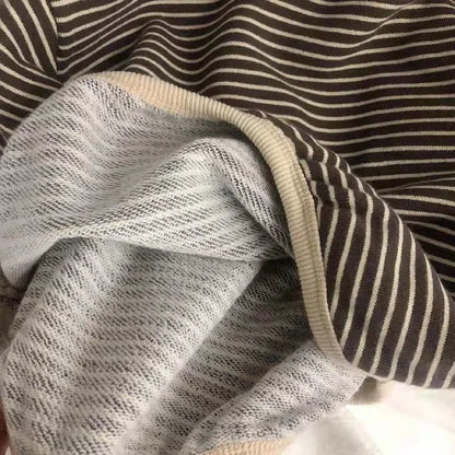 ملابس أطفال قطنية من لاوادكا، تيشيرتات بأكمام طويلة مخططة، تيشيرتات أطفال للأولاد والبنات، تيشيرتات كاجوال للأطفال، مناسبة لفصلي الخريف والربيع، مقاسات من 1 إلى 8 سنوات 