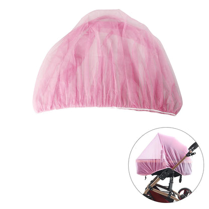 Baby Stroller Mosquito Net Pink Elastic Bug Cover Protects Infant from Bees Wasps Flying Insects Cradle Mesh