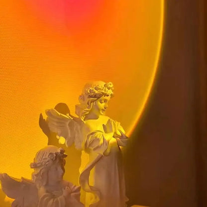 مصباح أجواء غروب الشمس USB - مصباح محمول بإضاءة دافئة لتزيين الغرف، والتصوير الفوتوغرافي، وإضاءة الحالة المزاجية 