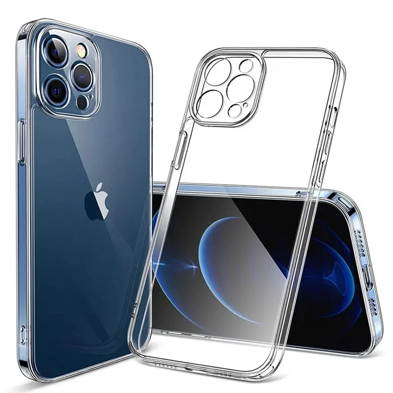 Transparent Soft TPU Silicone Case for iPhone 11 12 13 Mini 14 15 Pro Xs Max XR 8 7 6 Plus SE 2020 2022 – Clear Back Cover