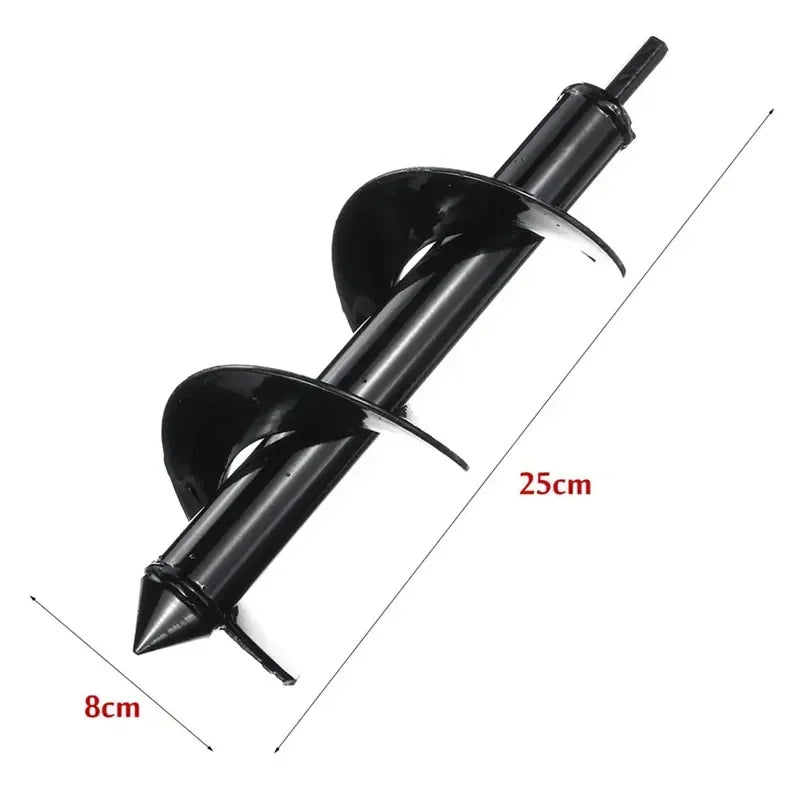JUSTINLAU Spiral Auger Drill Bit – 9 to 18 Inch Earth Planter for Post Hole & Garden Digging